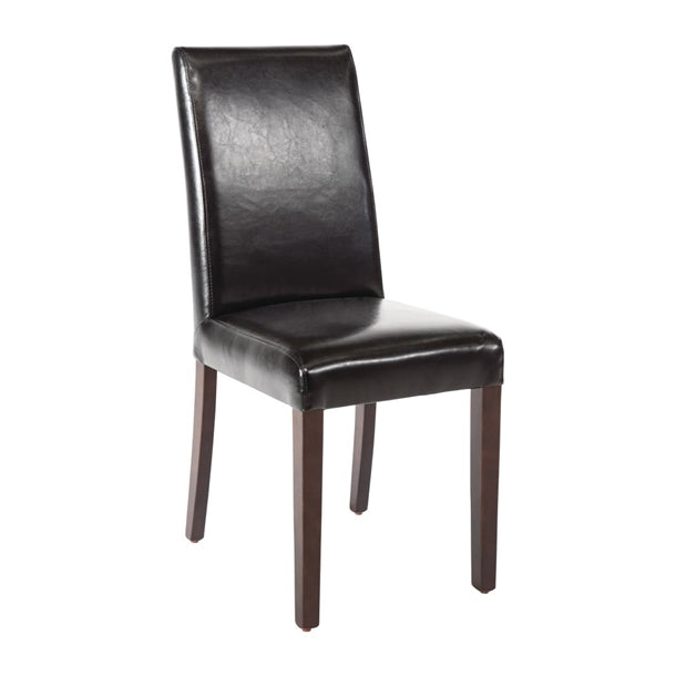 Bolero Faux Leather Dining Chair (Black) (Pack 2) GF954 - Hospitality Connect