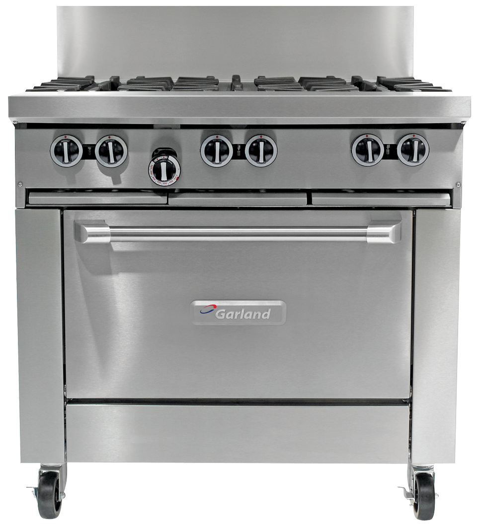 Garland Restaurant Range 900mm Wide 6 Burner w Convection Oven GFE36-6C - Hospitality Connect