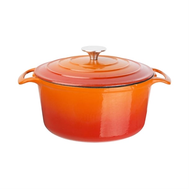 Vogue Round Casserole Orange - 235mm 4Ltr