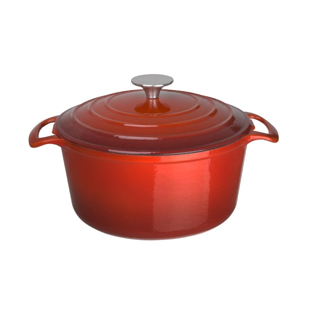 Vogue Round Casserole Red - 3.2Ltr 205mm - Hospitality Connect