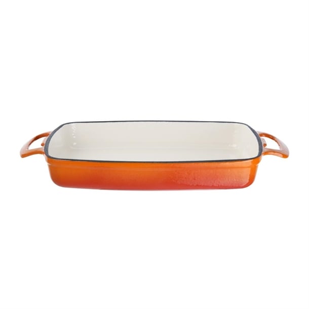 Vogue Rectangular Dish Orange - 40x370x217mm 1.8Ltr