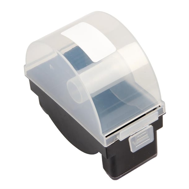 Hygiplas 2'' Label Dispenser - Black/Clear Lid