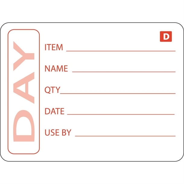 Hygiplas Dissolvable Food Prep Label 2x2.5'' (Roll 250)