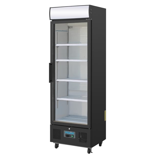 Polar G-Series Upright Display Fridge Black - 368Ltr - Hospitality Connect