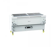 Gresilva horizontal fixed mega gas grill on base with auto fill water feed. Grilling area of 1496mm x 478mm GRE.H3.A10 - Hospitality Connect
