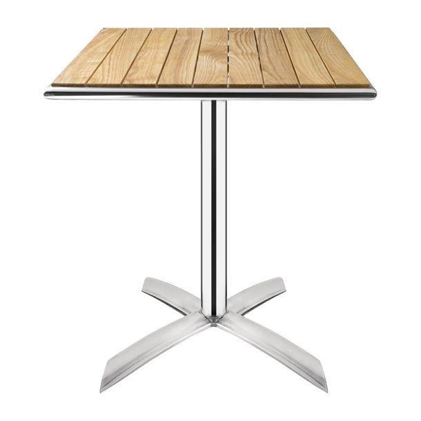 Bolero Ash Flip Top 600mm Square Bistro Table GK991