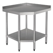 Vogue Corner Table St/St - 960x900x700mm 37 3/4x35 1/2x27 1/2" - Hospitality Connect