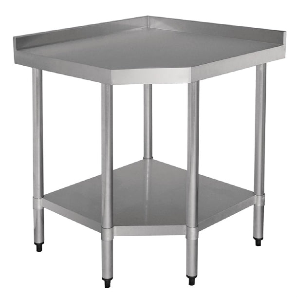 Vogue Corner Table St/St - 960x900x700mm 37 3/4x35 1/2x27 1/2" - Hospitality Connect