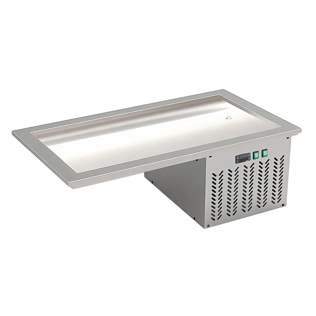Thermaster GN 3/1 capacity static cold bain marie tray GN3-FA, stainless steel, with divided compartments for food storage
