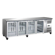 Thermaster- 4 Glass Door Gastronorm Bench Fridge GN4100TNG. - Hospitality Connect