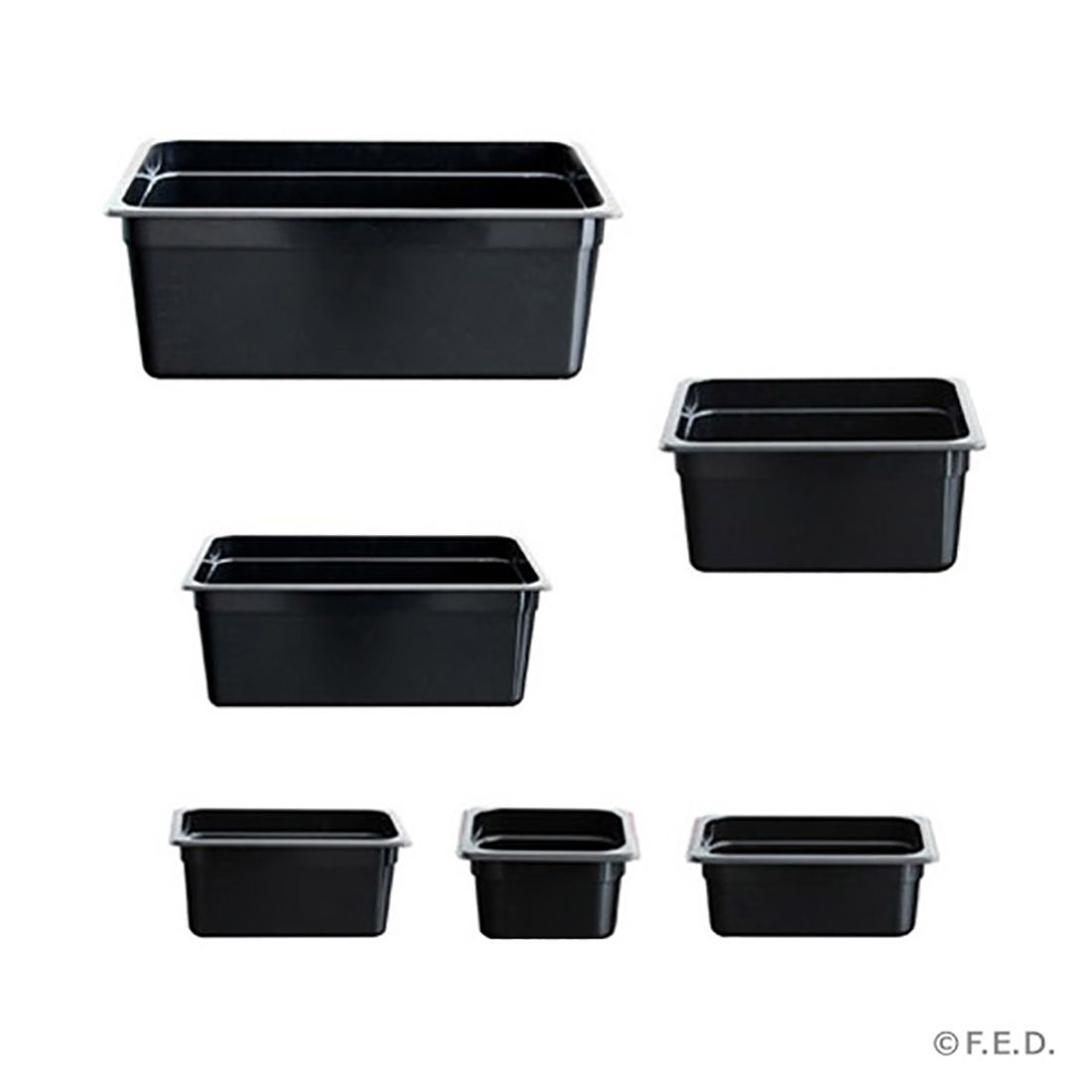 Modular System Black Poly 1/1 x 65 mm Gastronorm Pan JW-P112B (1 Pack)