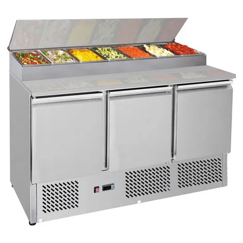 Thermaster Three Door Compact Salad Prep Top GNS1300D. - Hospitality Connect