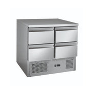 Thermaster Stainless steel 4-Drawers Compact Workbench Fridge - GNS900-4D