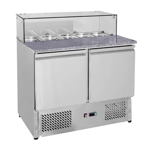 Thermaster Two Door Salad Marble Prep Top GNS900E . - Hospitality Connect