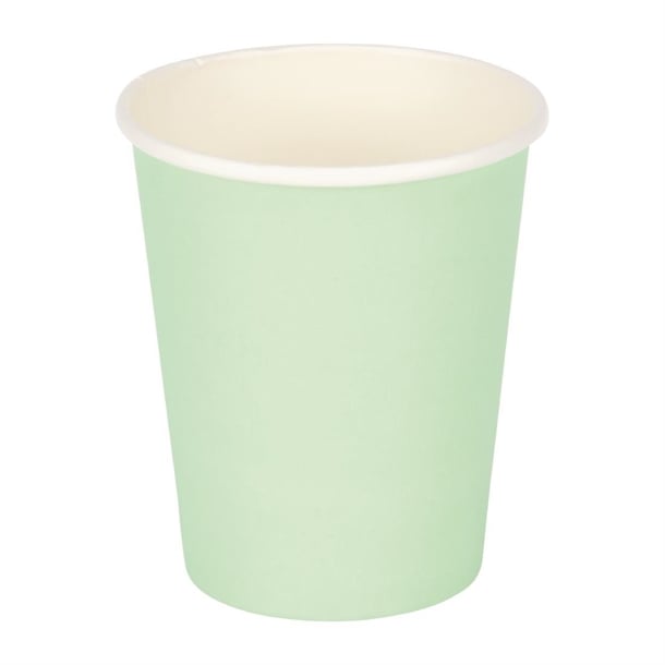 Fiesta Recyclable Hot Cup Single Wall Aqua 225ml (Sleeve 50)