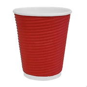 Fiesta Recyclable Hot Cup Ripple Wall Red 340ml (Box 500)
