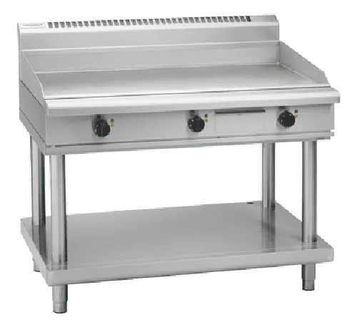 Waldorf 800 Series GPL8120E-LS - 1200mm Electric Griddle Low Back Version - Leg Stand - Hospitality Connect