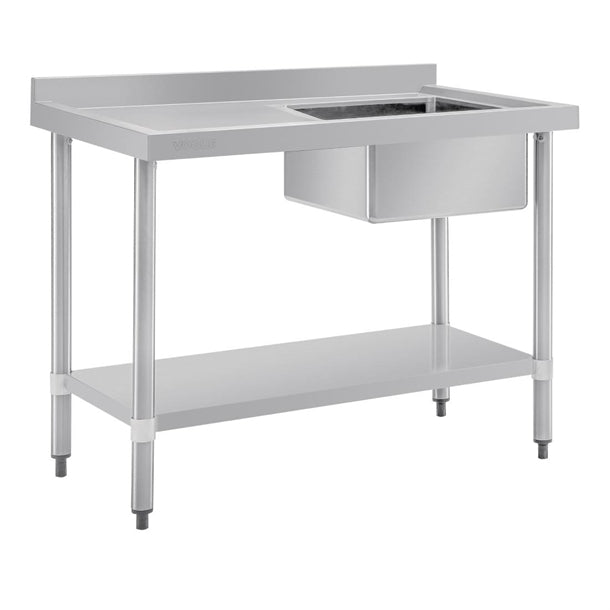 Vogue Single Bowl Sink R/H Drainer - 1000mm (90mm Drain) - Hospitality Connect