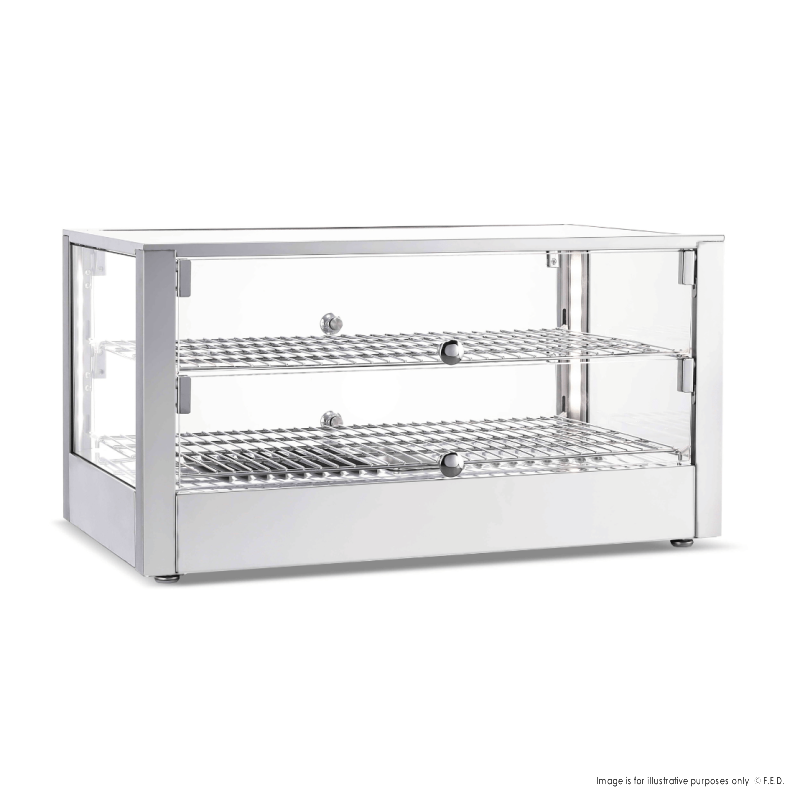 Bonvue 80L S/S 2 Level Hot Square Display with LED HSW-80L