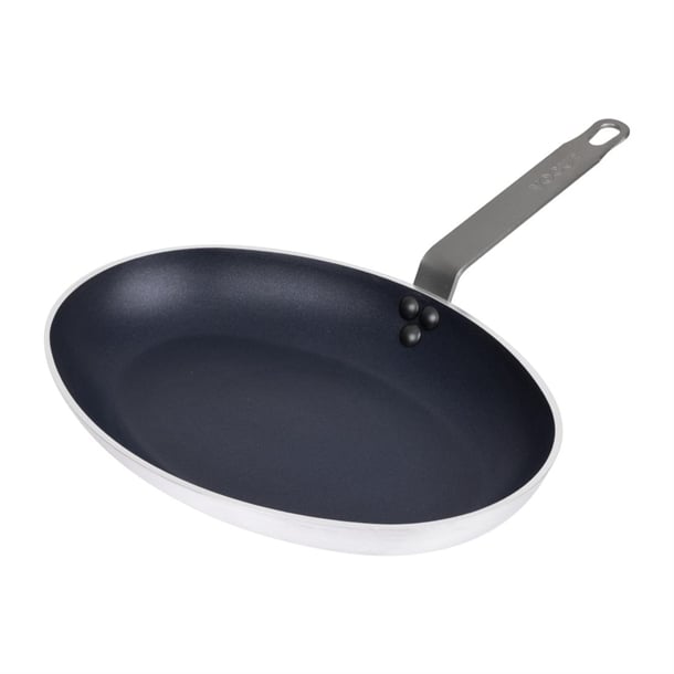 Vogue Oval Frypan Aluminium Non-stick Teflon Platinum Plus - 360mm