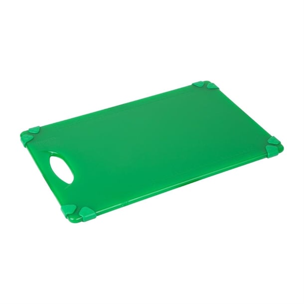 Hygiplas Commercial Grip Chopping Board Green - 458x306x12mm