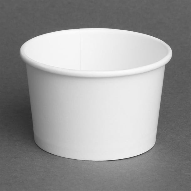 Fiesta recyclable 355ml ice cream portion pot, stackable food container for snacks or desserts, pack of 1000.