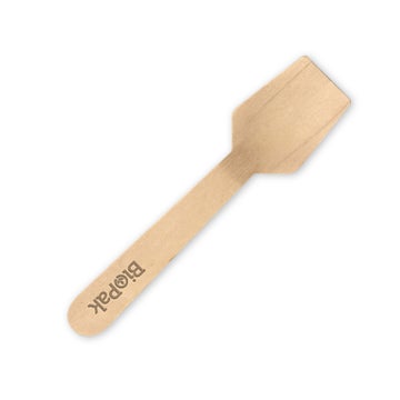 BIOPAK 10cm Wood Ice Cream Spoon 2000 Units - Hospitality Connect