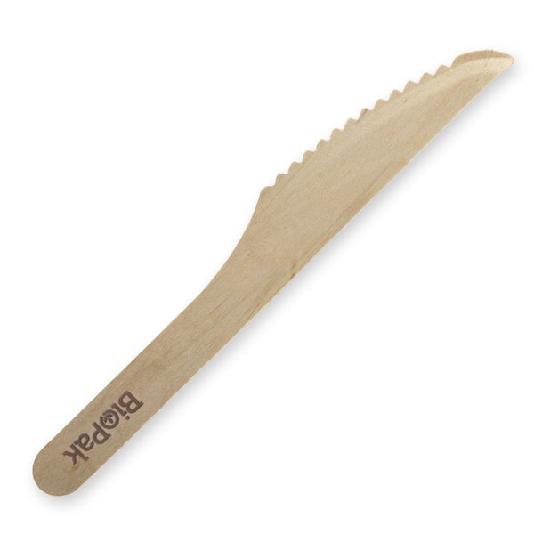 BIOPAK 16cm Coated Wood Knife 000 Units - Hospitality Connect