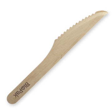 BIOPAK 16cm Wood Knife 1000 Units - Hospitality Connect