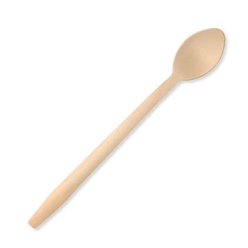 Biopak 20cm coated wooden teaspoon from disposable cutlery set, FSC 100%, in a box of 1000 pieces.