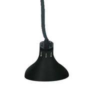 Benchstar Pull down heat lamp black 290mm Round HYWCL14. - Hospitality Connect