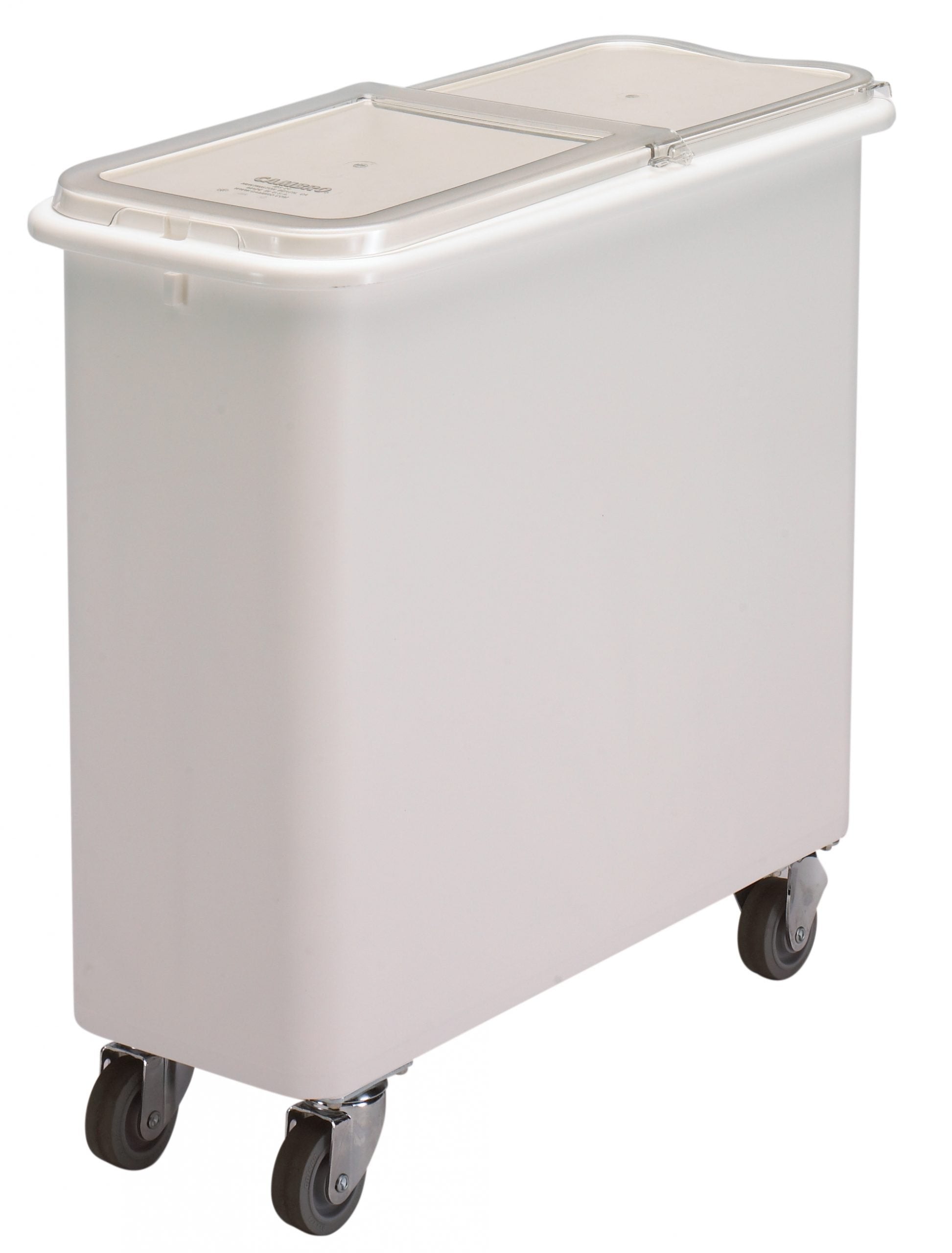 CAMBRO Flat Top Ingredient Bin-2 Piece Sliding Lid 102L 27 Gal - White