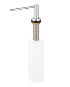 3Monkeez lavatory mounted soap dispenser with 1000ml capacity and concealed reservoir, installed above a washbasin in a modern washroom.