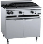VERR Combination Two Open Burners & 600mm Char Broiler Bench Mounte VBT-SB2-CBR6BM. - Hospitality Connect