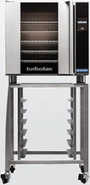 Turbofan E32T42C - 2 x E32T4 Electric Convection Ovens Double Stacked with castor base stand - Hospitality Connect