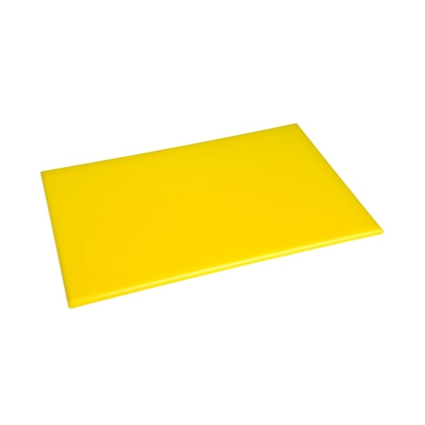 Hygiplas Extra Thick High Density Chopping Board Yellow - 450x300x25mm