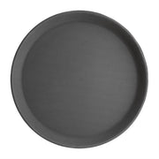 Olympia Kristallon Round Tray Black Anti-Slip Plastic - 356mm - Hospitality Connect