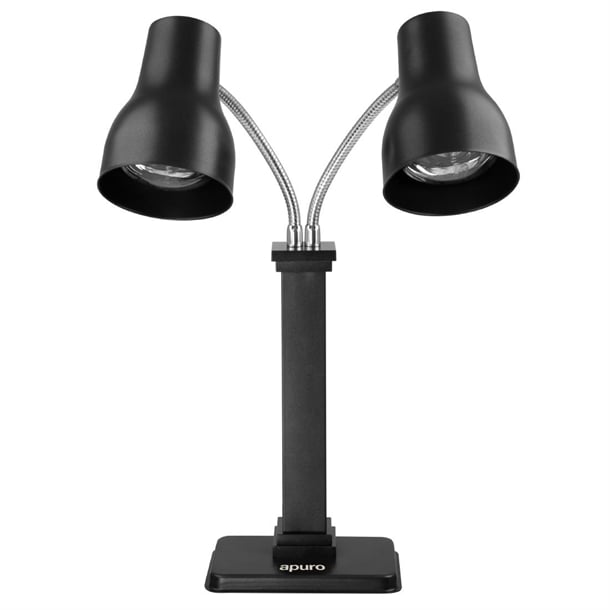 Apuro Carving Station Double Heating Lamp Matt Black - 500watt - Hospitality Connect