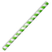 BIOPAK 10mm Jumbo Green Stripe BioStraw 2500 Units - Hospitality Connect