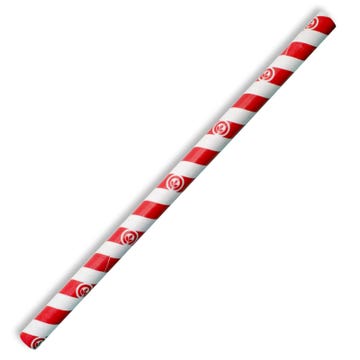 BioPak 10mm jumbo paper straw box of 2,500, eco-friendly biodegradable paper drinking straw for beverages.