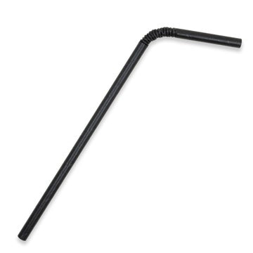 Biopak 6mm Regular Black Bendy BioStraw 2500 units - Hospitality Connect