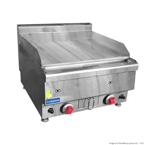 GASMAX Benchtop 2 Bunner Griddle 600mm JUS-TRG60E - Hospitality Connect