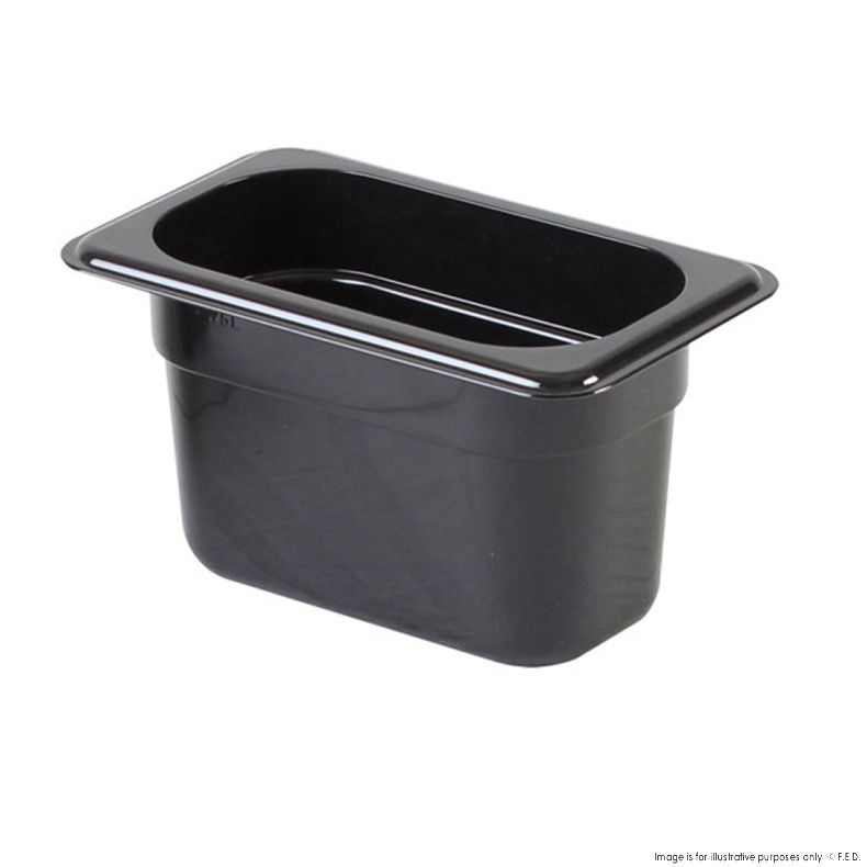 JW-P194B - Black Poly 19 x 100 mm Gastronorm Pan - Hospitality Connect