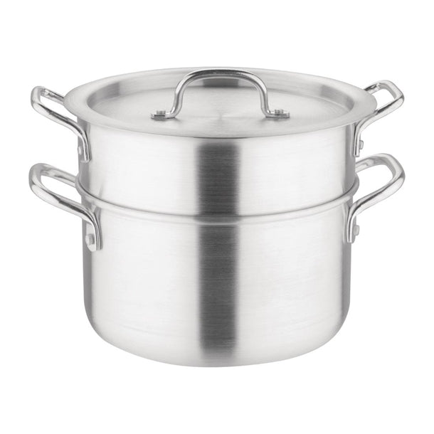Vogue Double Boiler No Spout - 4Ltr 135fl oz (incl Lid) - Hospitality Connect