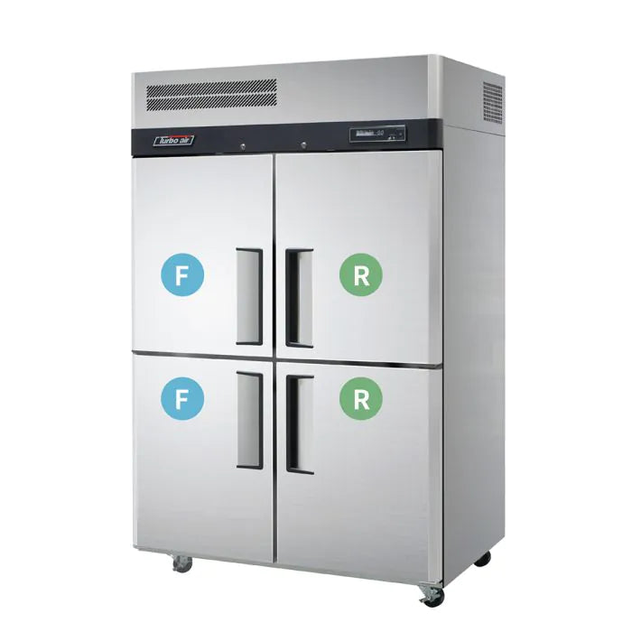 Turbo Air 2 half door Fridge 2 half door Freezer KRF45-4 - Hospitality Connect