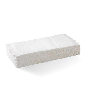 BIOPAK 2-Ply 1/8 Fold White Dinner BioNapkin 1000 Units - Hospitality Connect