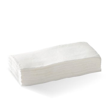 BIOPAK 2-Ply 1/8 Fold White Quilted Dinner BioNapkin 1000 Units - Hospitality Connect