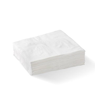 BIOPAK 1-Ply 1/4 Fold White Lunch BioNapkin 3000 Units - Hospitality Connect