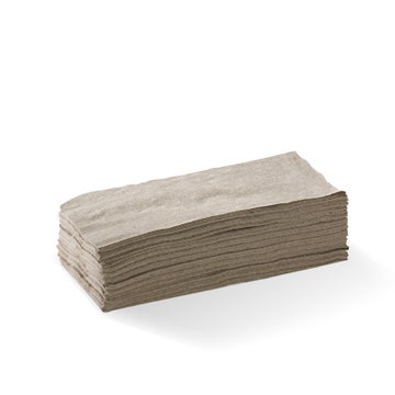 BIOPAK 2-Ply 1/8 Fold Natural Lunch BioNapkin 2000 Units - Hospitality Connect