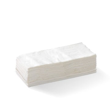 BIOPAK 2-Ply 1/8 Fold White Lunch BioNapkin 2000 Units - Hospitality Connect